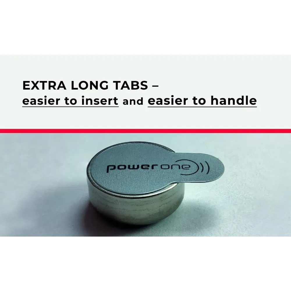 (60PCS) PowerOne Hearing Aid Batteries Zinc Air Cell Buton Battery for BTE ITE Hearing Aids Amplifiers P312 P13 P10 P675 pr48