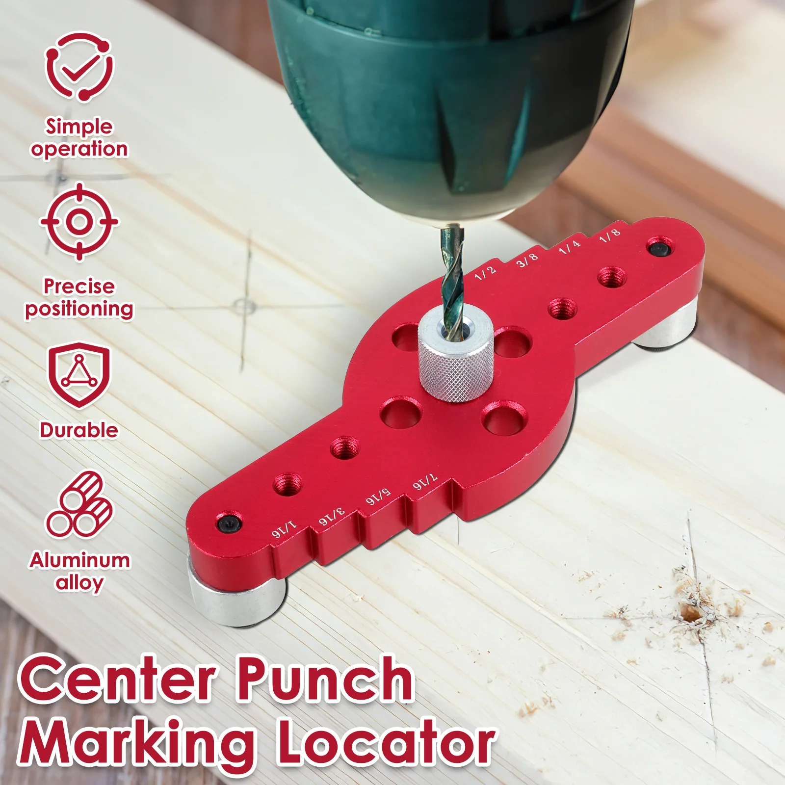 الحفر لكمة دليل مجموعة 4.1 إلى 10 سنتيمتر العمودي جيب ثقب الرقصة الذاتي توسيط وتد دليل حفر دبوس تركيبات النجارة انزلاق #2