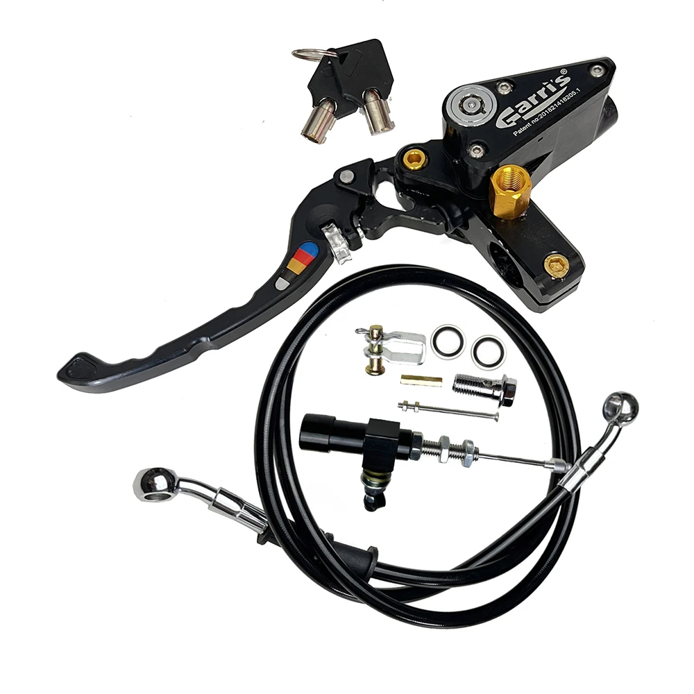 12.7mm Motorcycle Master Cylinder Lever Hydraulic Clutch Oil Hose Line Pipe Rear Foot Brake Pull Rod Anti theft belt lock
