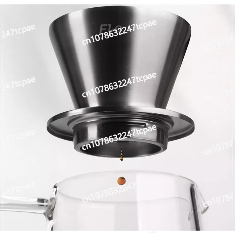 Hand punch replaceable bottom filter cup double layer stainless steel anti-scalding drip filter