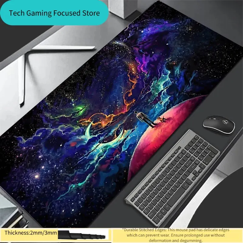 SF Space Mousepad Home XXL Neues großes Mauspad, Mauspads für Büro, Laptop, Teppich, weich, rutschfest, Desktop-Mauspad, Mausmatte