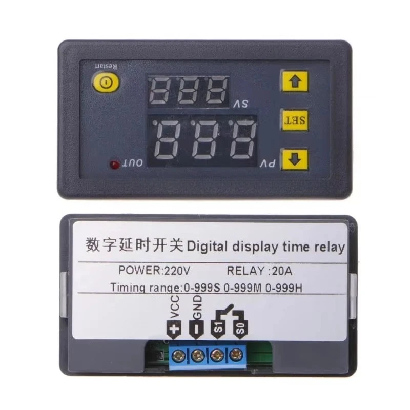 T3230 Digital Delay Adjustable Timing Relay Delay Switch Light Emitting Diode Display Period Timer 110V 220V 12V24V