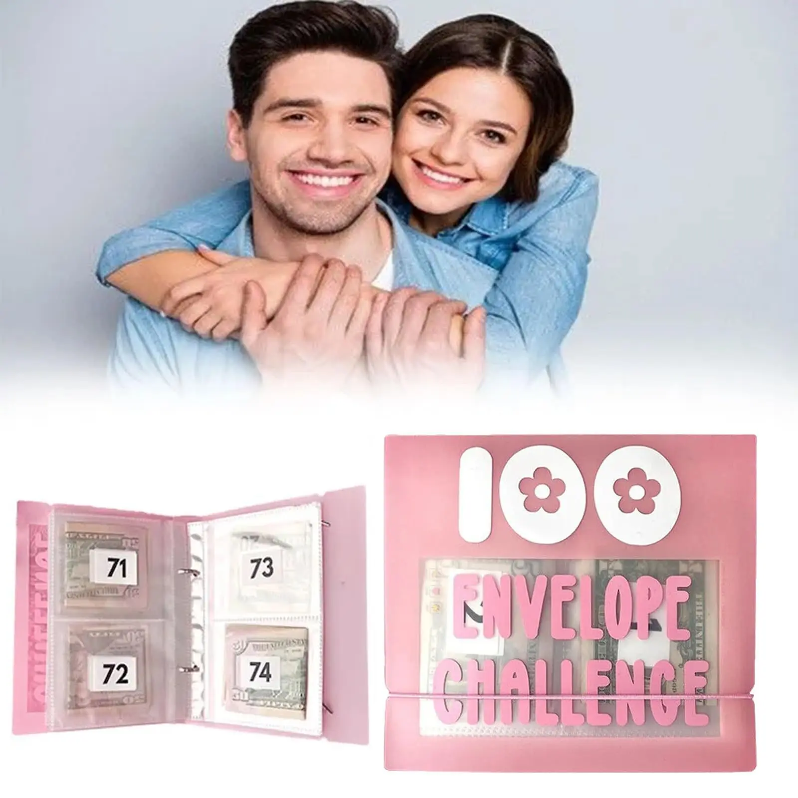 Binder Storage Saving Budget Book For 100Envelopes Money Saving Challenge Kit Gift As A challenge Book For Lovers To Save