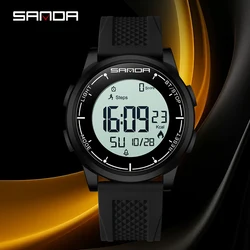 SANDA Men's Watch Outdoor Sports Electronic Clock Calorimeter Stepper Electronic Watch Sleep Smart LED Digital Men's Wristwatch