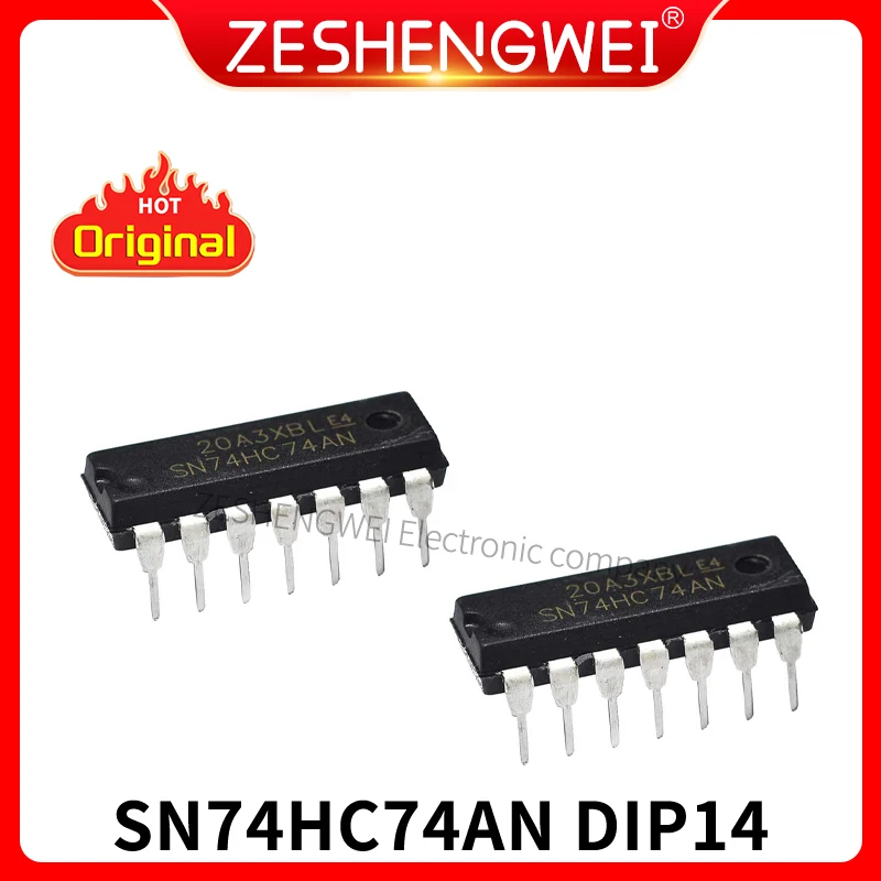 10PCS SN74HC74AN DIP 74HC74 DIP-14 74HC74AN In Stock