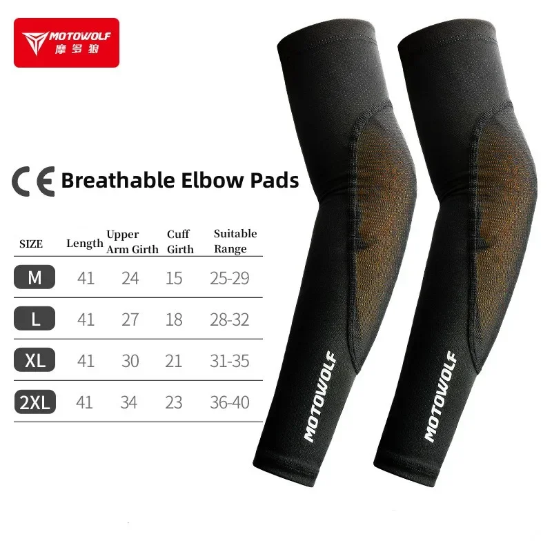 Motowolf moda estate Motocross ginocchiere elastico traspirante Moto gomito protettore adulto Mtb ciclismo Moto protettivo uomini