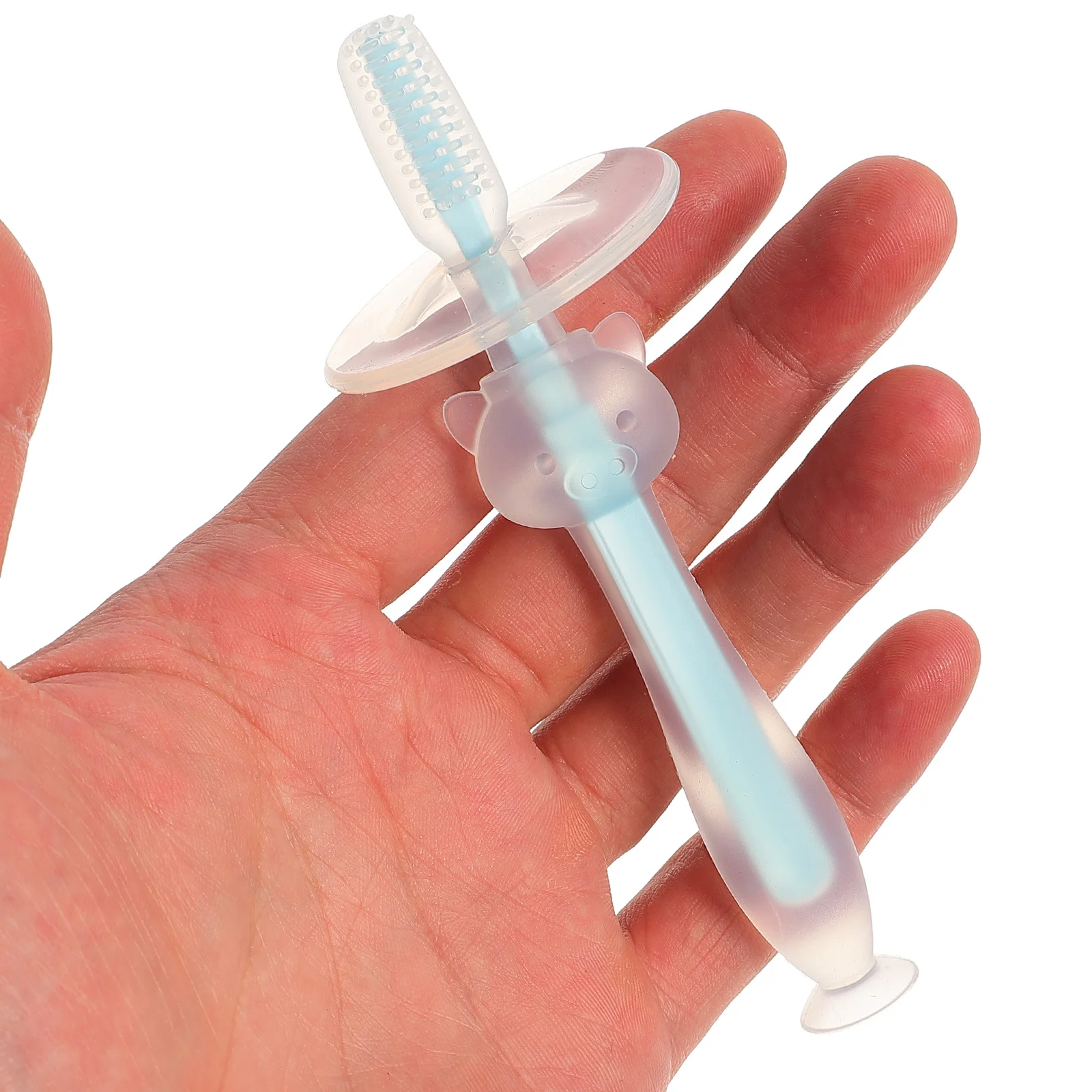 

4Pcs Baby Toothbrush Silicone Infant Suction Base Training Toothbrush Toddler Oral Cleaner Baby Tooth Brush Toddler Toothbrushes