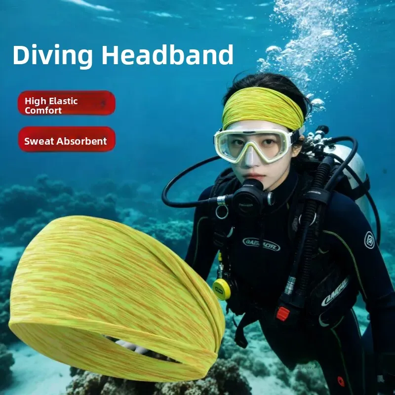 Dive Sweatband Quick Dry Unisex Absorbent Sports Snorkeling Sweat Headband Running Anti Sweat Beach Fitness Headband