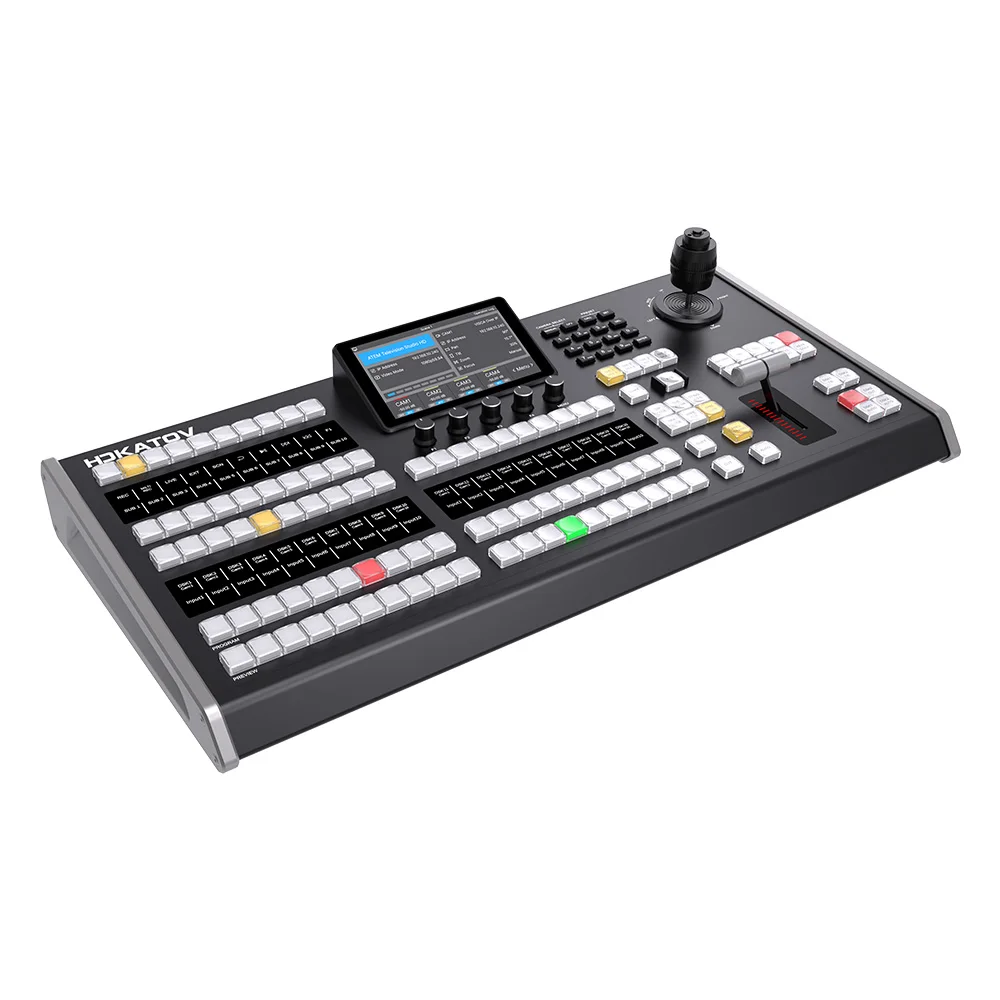 Top Quality PTZ Controller 40 Channels USB3.0 Video Switcher for Multi Cameras Live Streaming with 5.5-inch LCD Color Screen
