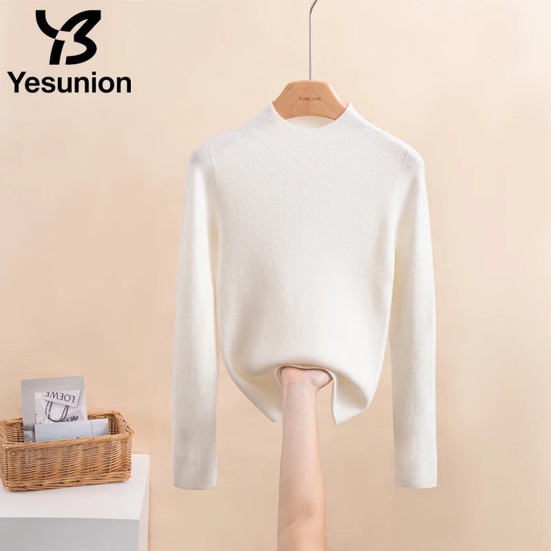 

YESUNION рубашка в рубчик на флисовой подкладке, однотонный утягивающий пуловер с длинными рукавами, корейский термотоп, осень-зима, Новое поступление