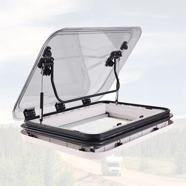

Most Popular Aluminum Alloy 700*500mm RV Skylight caravan Roof Window With Double Acrylic Glass