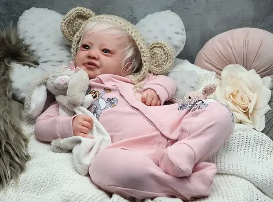 

DLS Custom Made 21inch Reborn Baby Joshi With Hand-Rooted White Hair Already Finished Doll