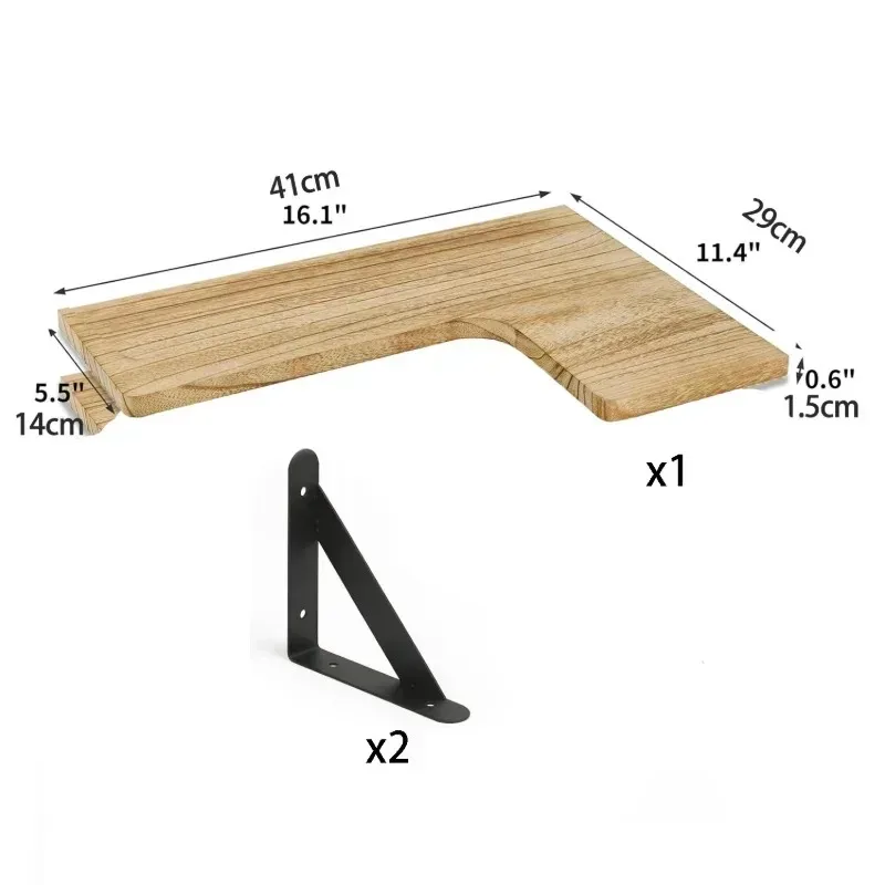 corner floating shelve, rustic wood wall shelve for room decor, muti colour, heavy duty shelve, bathroom storage and accessories