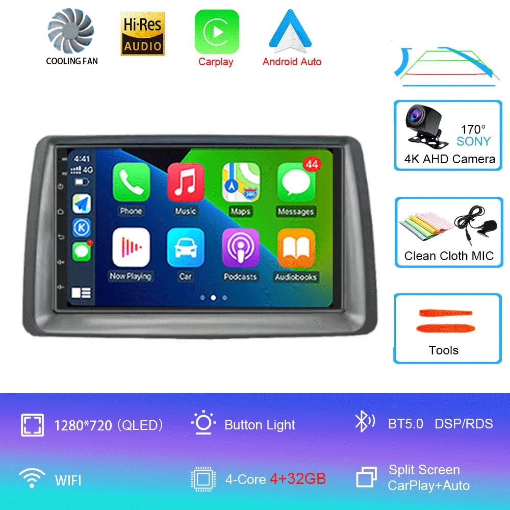 7 inch autoradio Android 16 voor FIAT Panda 2003 2004 2005 2006 2007 - 2012 Stereo Multimedia Speler Navigatie Autoradio Carplay Auto