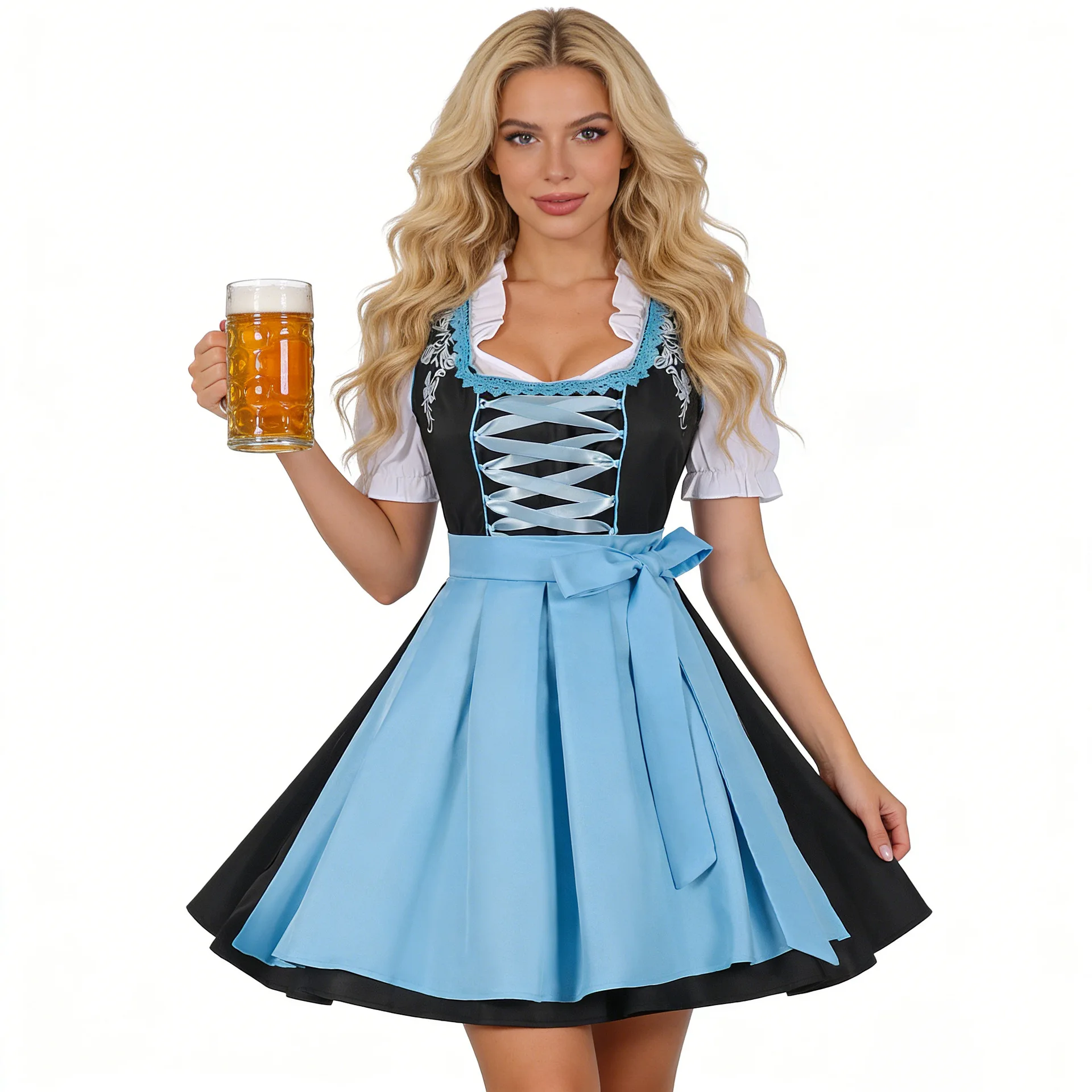 

Traditional Bavarian Costume Dress Large Size Beer Festival Women's Clothing Adult Halloween Party Ethnic Style Dress