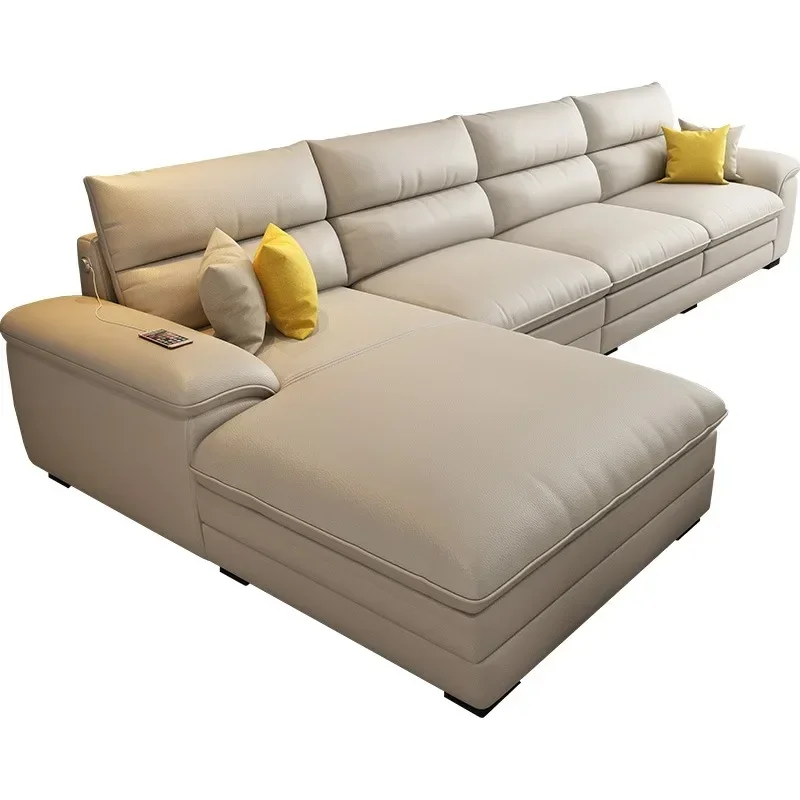 Living Room Leather Sofa Modern   Recliner Theater Puffs Couch Sofas Sectional Bedroom Puffs Asiento Apartment Furniture