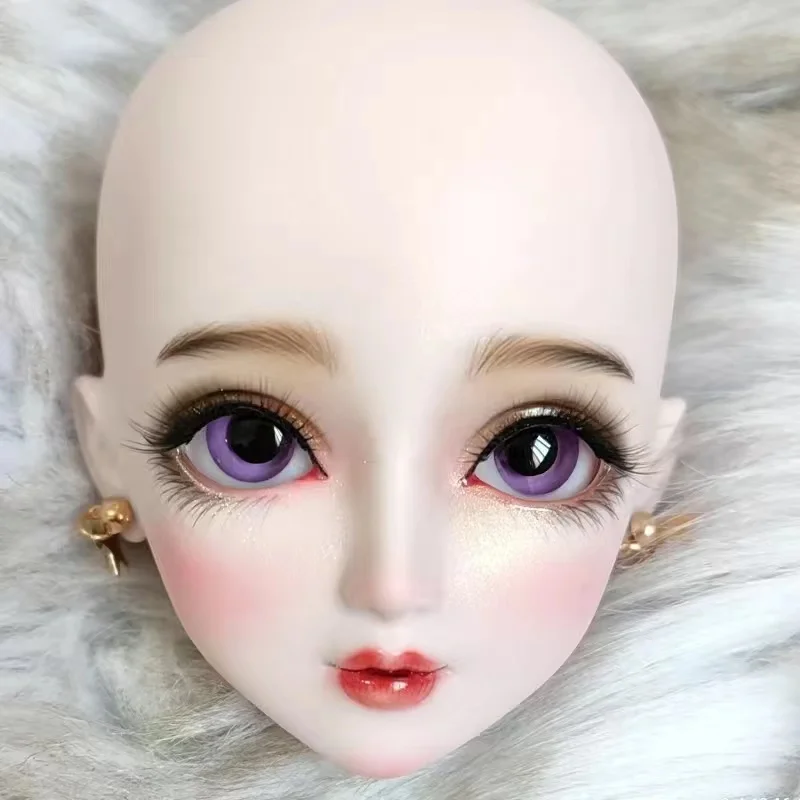 Handmade Makeup 1/3 60CM BJD Doll Head Cute Face With 3D Beautiful Eyes Fit For 1/3 BJD SD Doll Diy Toys For Girl Gift