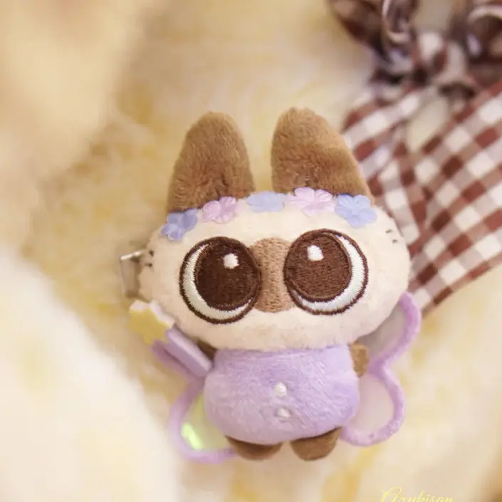 Original gato siamés Azukisan maravillosa serie de jardín pinza para el pelo de felpa caja ciega sombreros de felpa correa para el hombro colgante regalos de muñecas