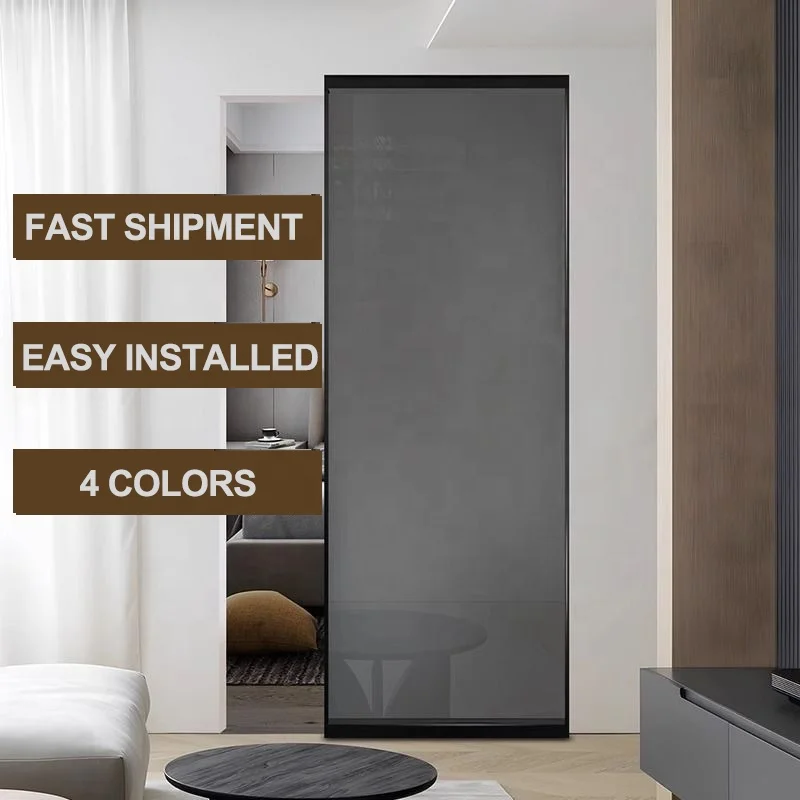 Heavy Du ty Invisible Sliding Door System Soft Close Hidden Track Hardware for Wooden Interior Ghost Door