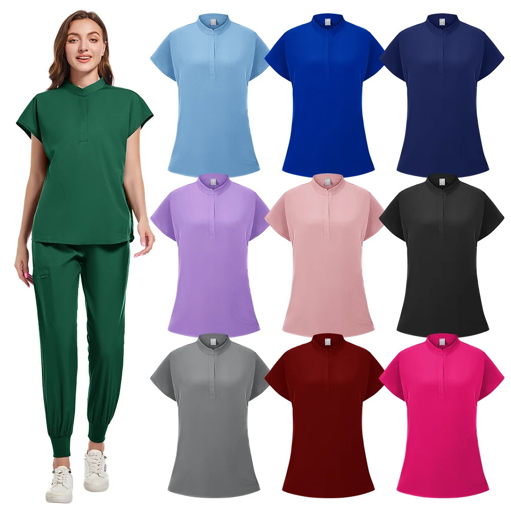 Uniformi infermieristiche per sala operatoria Set di Scrub medico Performance Stretch Top e Pant Doctor Nurse Outfit Scrubs Uniform
