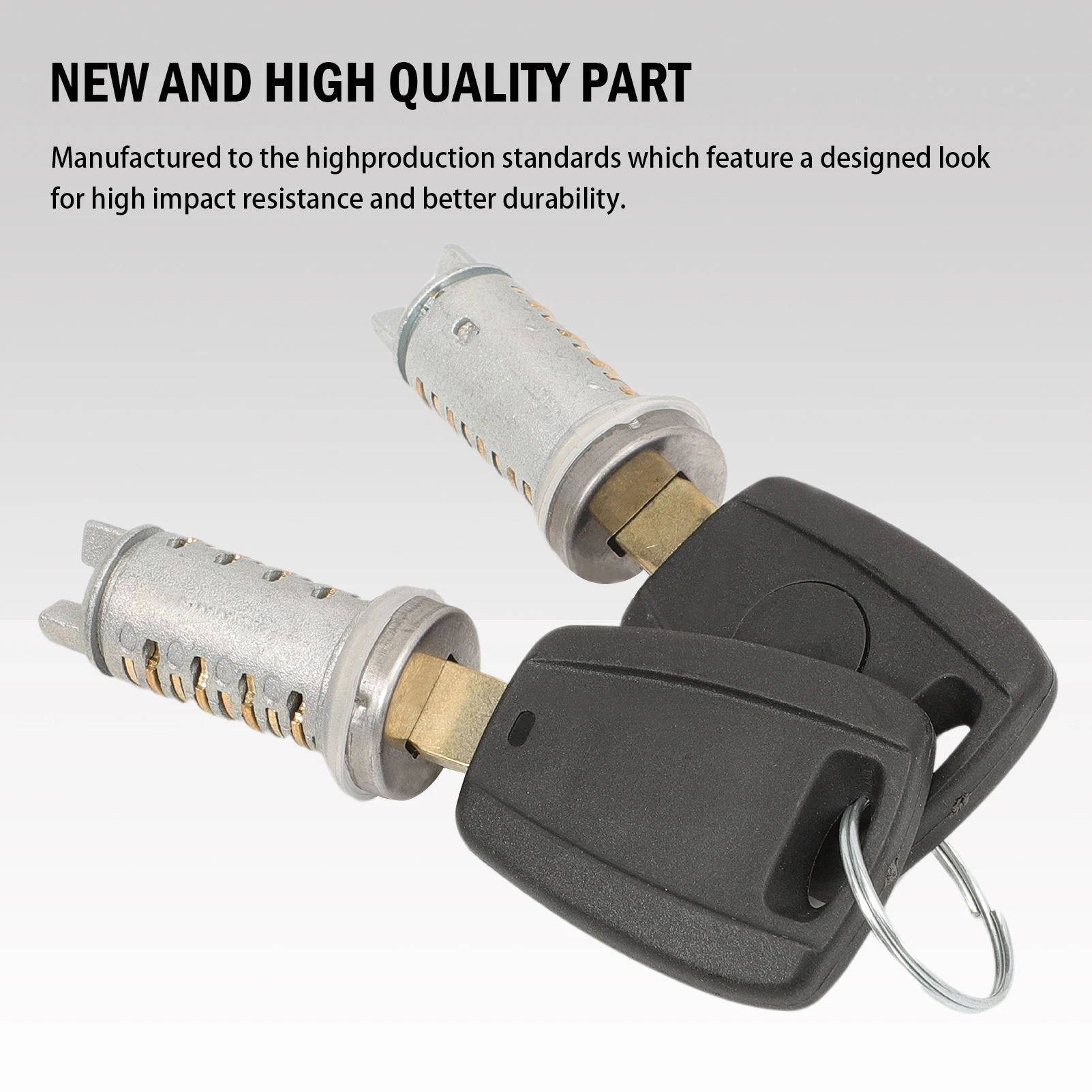 

Car Front Left Side Door Cylinder Lock Latch with 2 Keys Compatible with Fiat Panda 2012- Ignition Lock