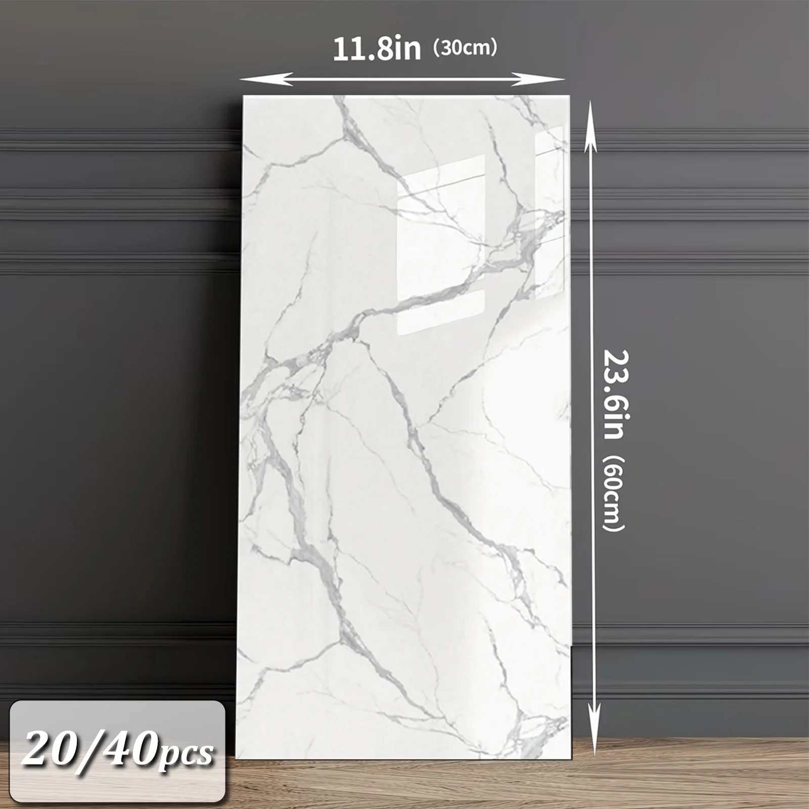 Oil Resistant Marble Peel and Stick Wall Stickers