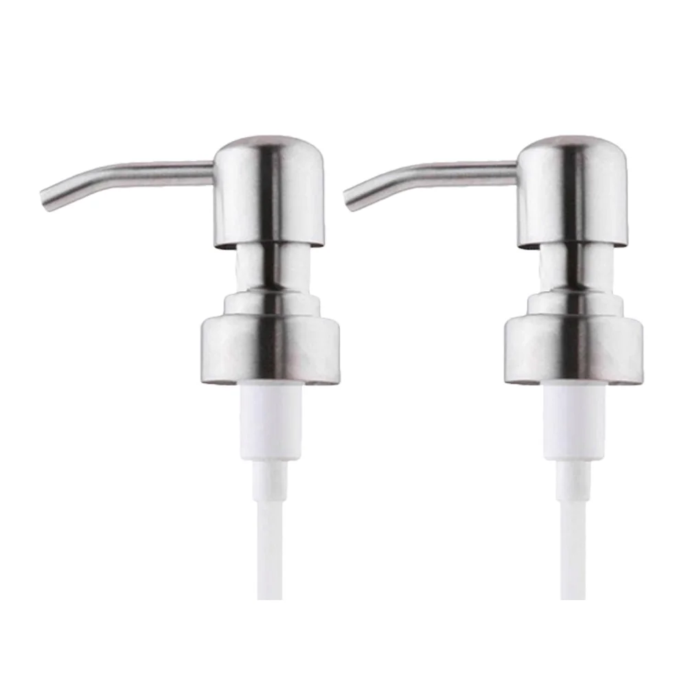 

2pcs Stainless Steel Lotion Pump Rustproof Soap Lid Bathroom Accessories 28# Size Easy Use Elegant Design No
