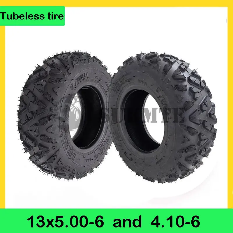 4.10-6 vacuum Tyre 13x5.00-6 Tubeless tires For ATV Go Kart Lawn mower snow plow golf cart Quad Bike 6 inch off-road wheel parts