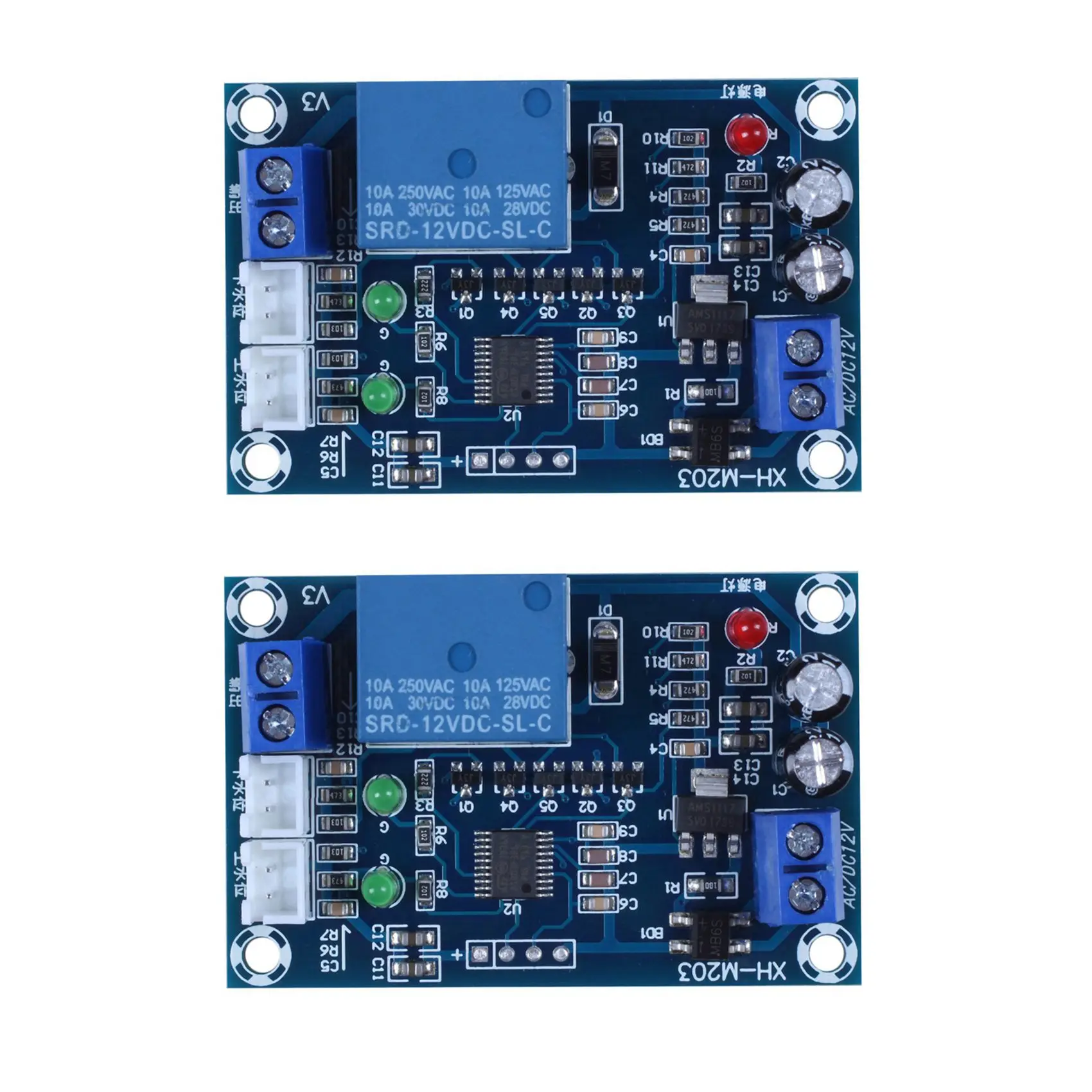 A24U 2X Xh-M203 Full Automatic Water Level Controller Pump Switch Module Ac/Dc 12V Relay Sensors