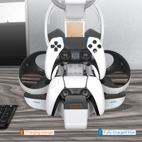 Charging Dock Professional Game Controller Charger Station LED Indicator Light Storage Helmet Earphones Bracket for PS5 PS VR2