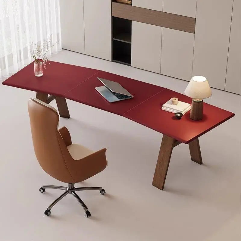 Jinyu Solid Wood Women's Small Boss Desk Young Single Business Desk Designer Light Luxury New High-end