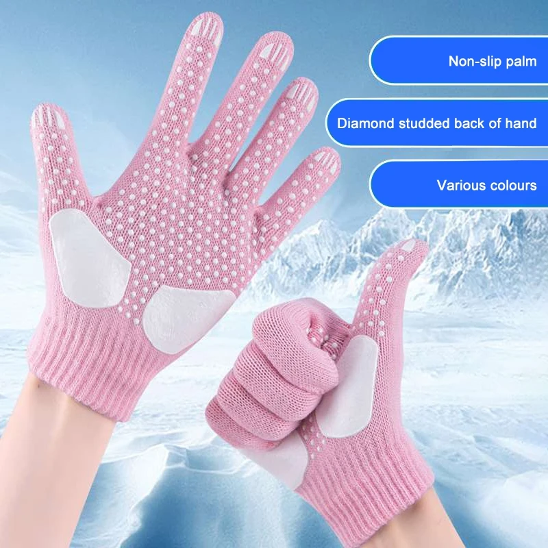 Guantes de goma antideslizantes para niños y niñas, guantes elásticos cálidos de invierno para deportes, esquí, ciclismo, pesca