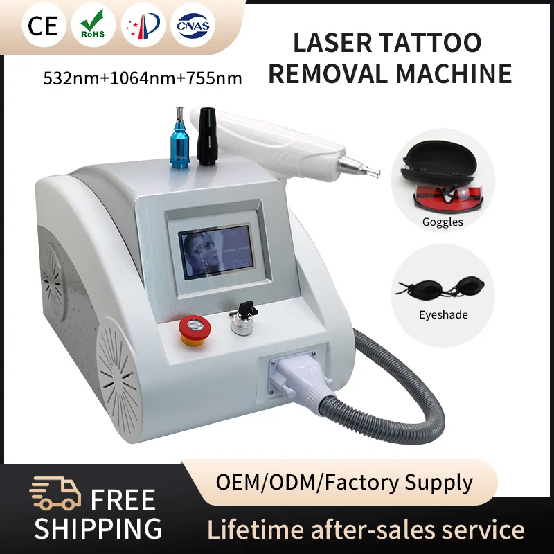 Profession Q Switch Nd Yag Laser Tattoo Eyebrow Washing Machine Blackface Doll Skin Wrinkle Remover Peeling Carbon Beauty Salon