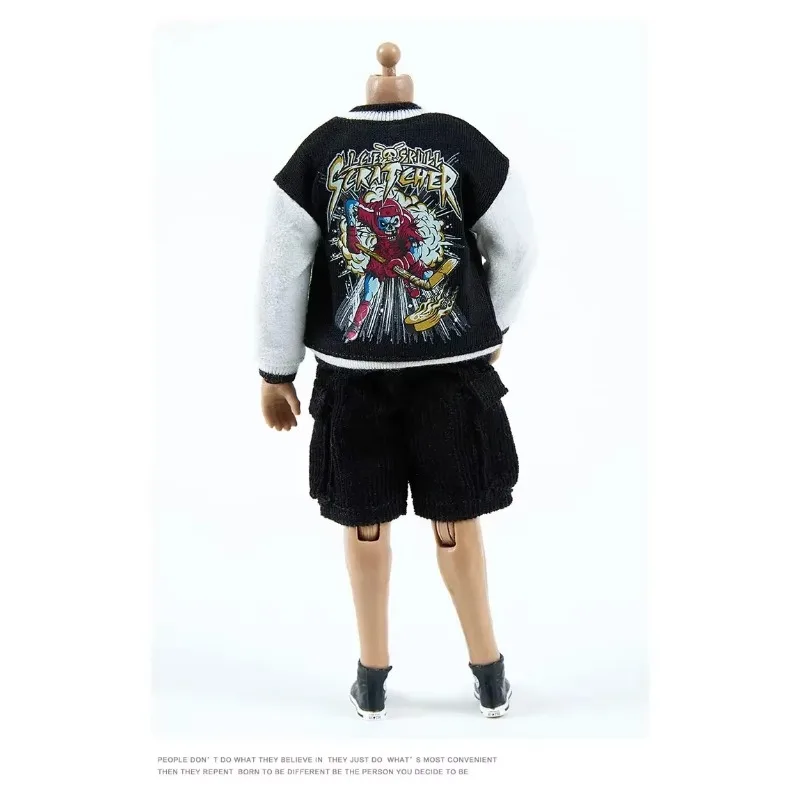 1/12 Scale ทหารชาย Casual เบสบอลสั้นกางเกงชุดเสื้อผ้าสําหรับ 6in Action ของเล่นตัวเลขตุ๊กตา