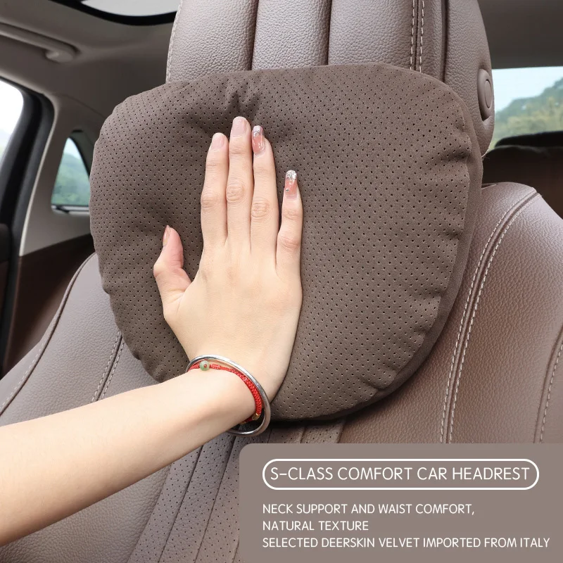 Car Neck Pillow Seat Headrest Lumbar Spine Protectio Fo Hyundai‌ Tucson I20 I10 I30 IX35 Venue Grand I10 2017 2023 Accessories