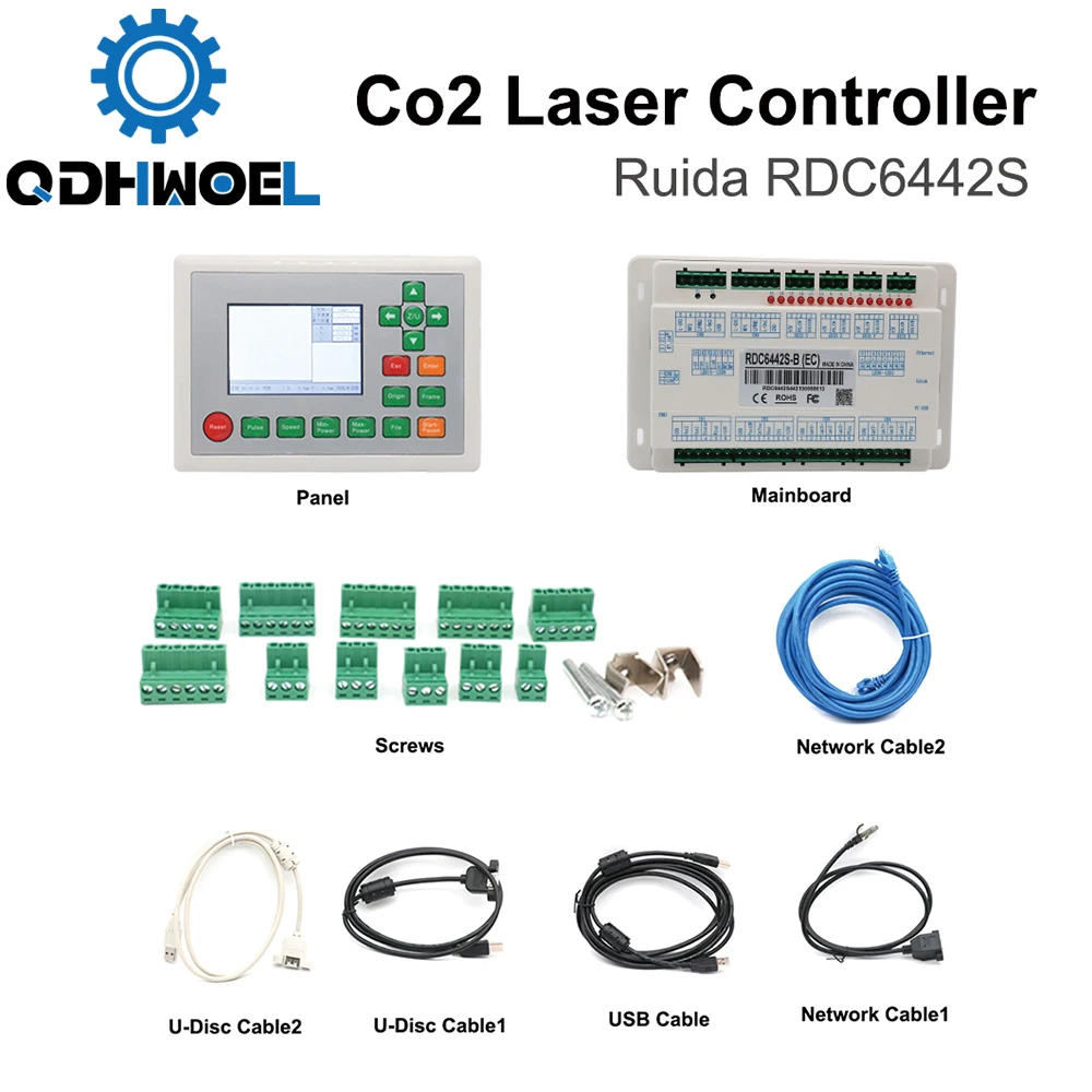 QDHWOEL Ruida RDC6442S RDC6442G Co2 Laser Controller for Laser Engraving and Cutting MachineRD Control System