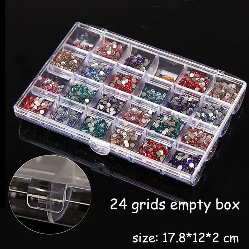 Nail Art Sotrage Box Case Rhinestones Gems Jewelry Beads PlasticEContainer Nails Accessories Empty Container DIY Manicure Tools