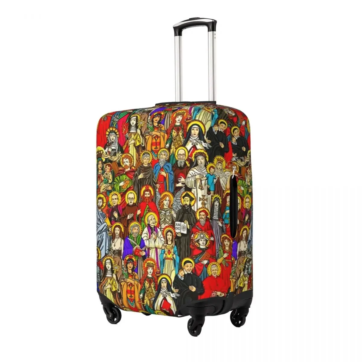 Saints, All Saints, Catholic Saints Print Luggage Protective Dust Covers Elastic Waterproof Suitcase Cover Travel Accessories