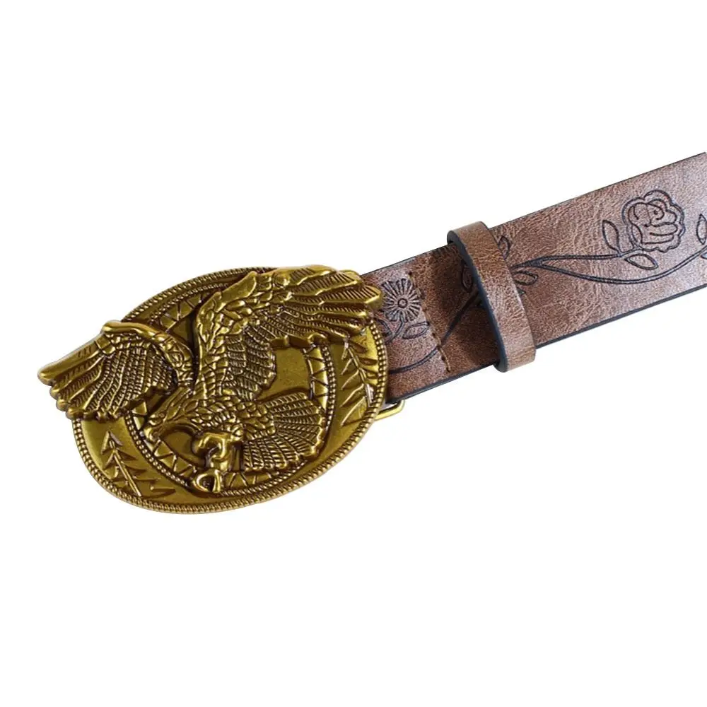 ファッション西洋カウボーイレトロベルトパンクレトロウエストバンドPUフライングイーグルバックルジーンズベルト男女兼用