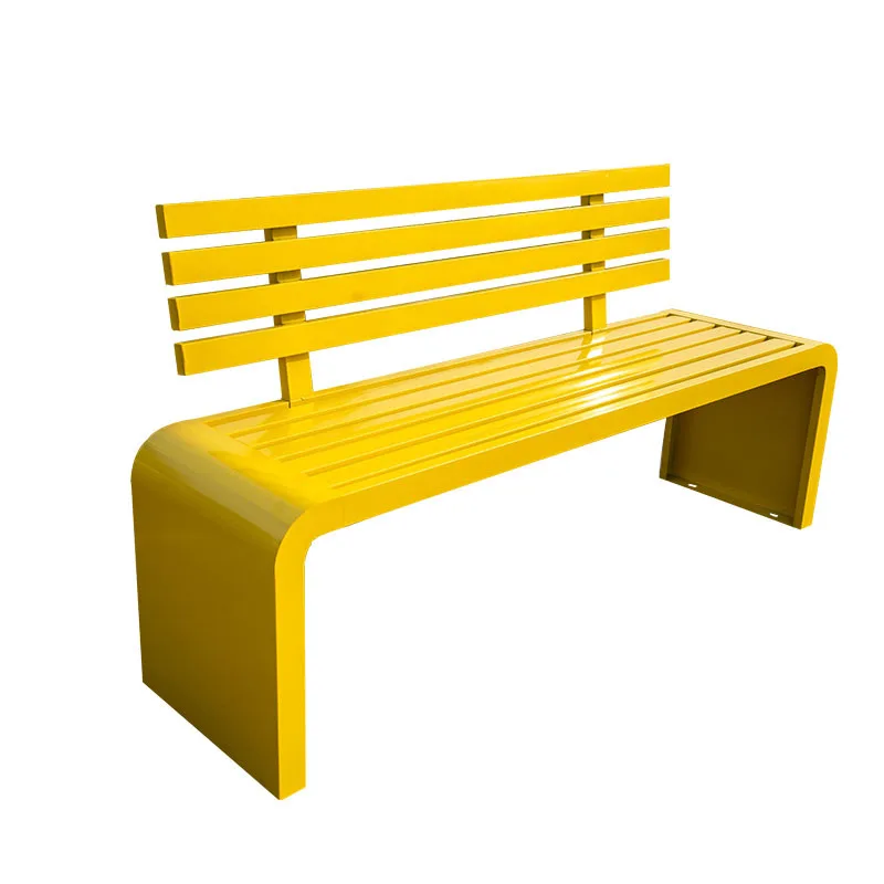 

Hospital Residential Garden Gym Stainless Steel Bench with Backrest Curving Design