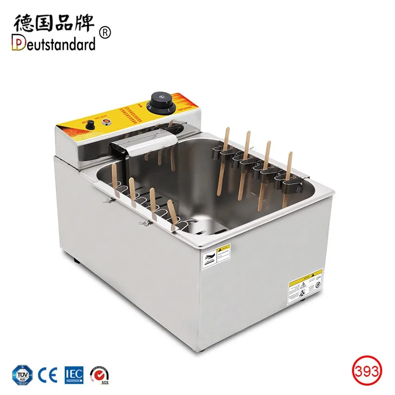 Commercial Electric 12L Large Capacity Cheese Hot dog Sticks Fryer Electric Deep Corn Hot Dog Fryer Machine Snack Machines