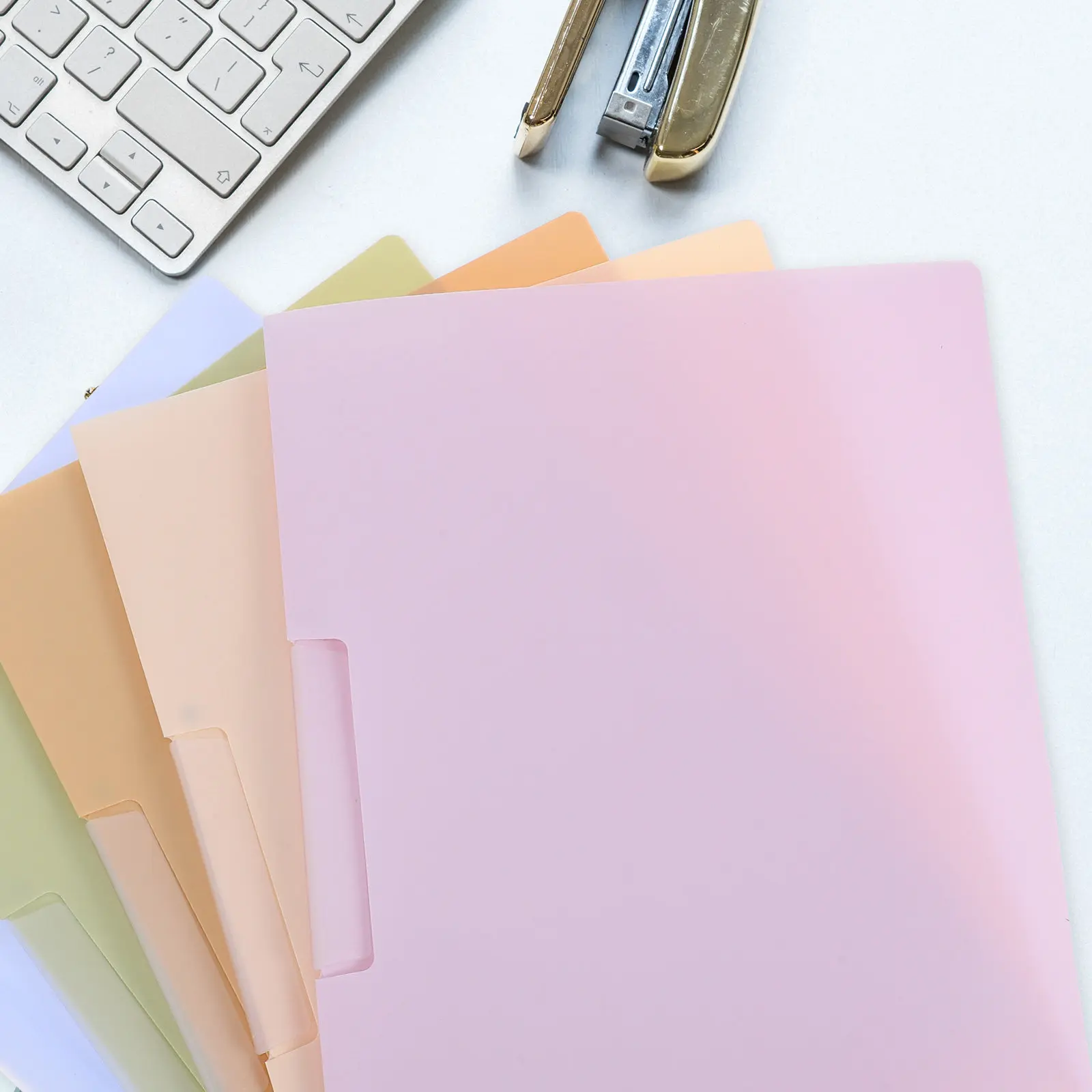 

5Pcs File Folder Rotating Side Clip A4 Document Organizer School Office Presentation Binder Report Covers Document Protection