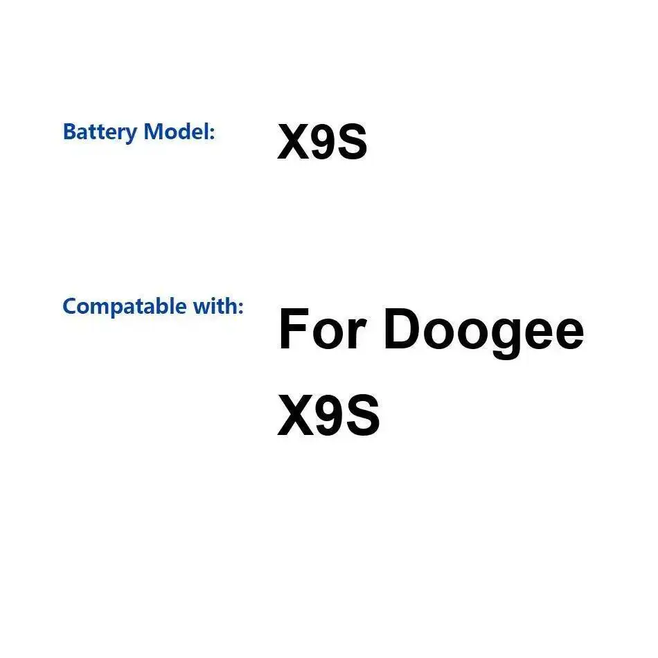 

Высокая совместимость 2000 мАч для аккумулятора мобильного телефона Doogee X9S