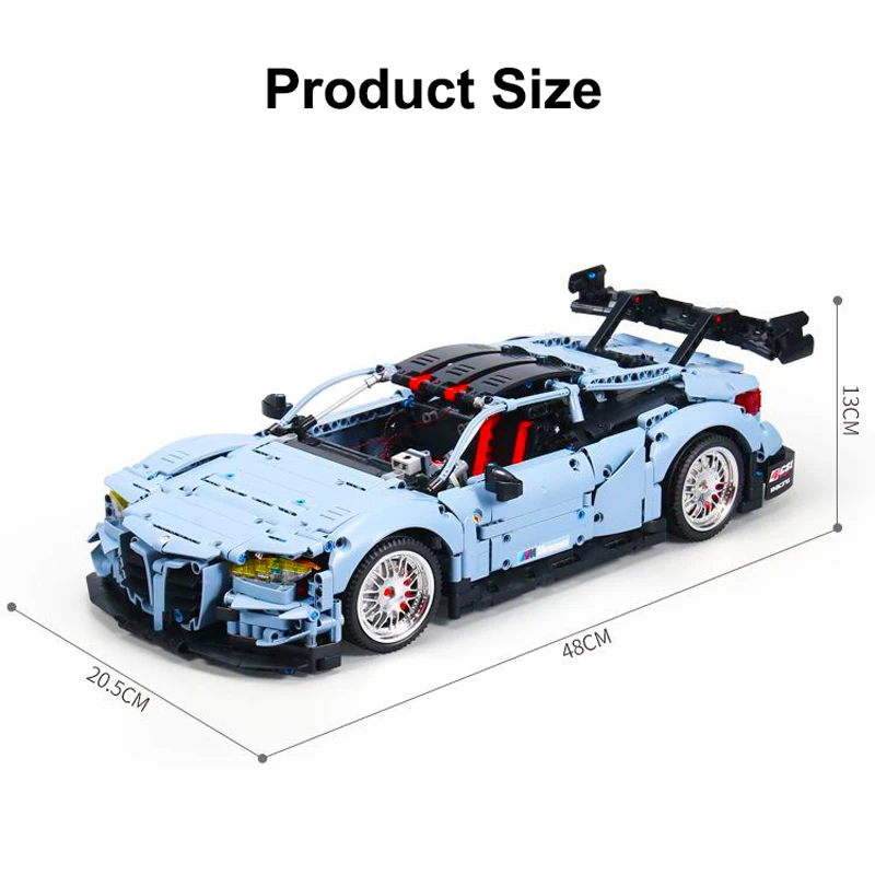 2280PCS Technical M4 Raging Thunder Speed Sports Car Building Blocks 1:10 Racing Vehicle Bricks Toys Gifts For Children Boys