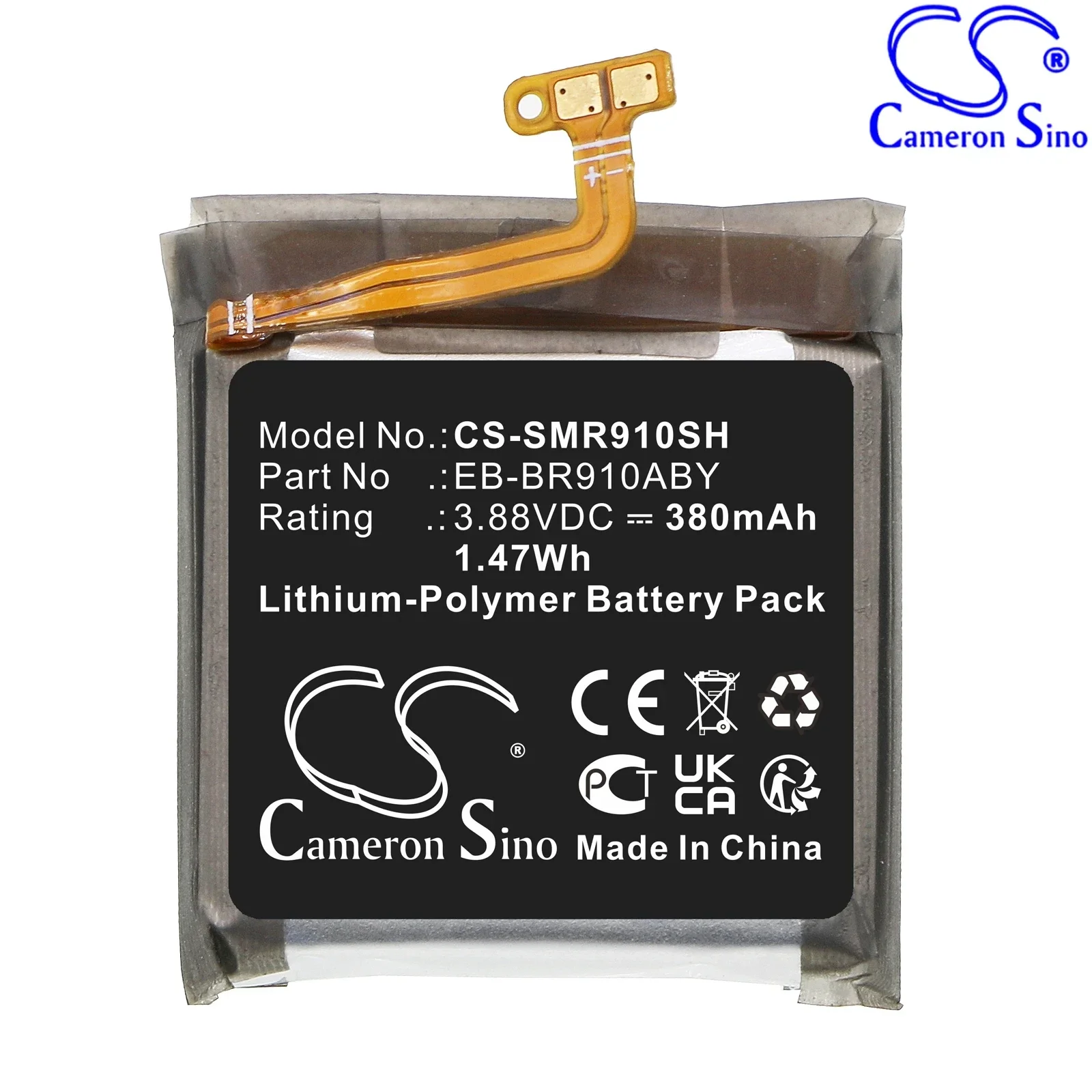 3.88V 380mAh Smartwatch Battery GH43-05114A EB-BR910ABY for Samsung Watch 5 44mm, SM-R915U, SM-R910, SM-R915 +TOOLS KIT
