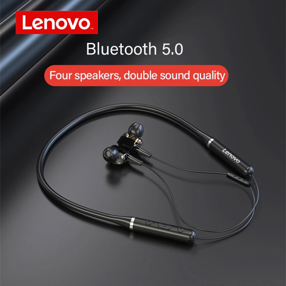 

Наушники Lenovo XE66 Pro nircable Bluetooth 5,0, гарнитура Olahraga, Tali Leher Kualitas Suara Tinggi с микрофоном Nois