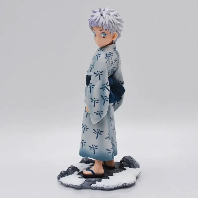 أنيمي تمثال Jujutsu Kaisen Satoru Gojo Q نسخة عمل دمية لطيف أنيمي سطح المكتب زخرفة البلاستيكية نموذج تمثال جمع لعبة هدية