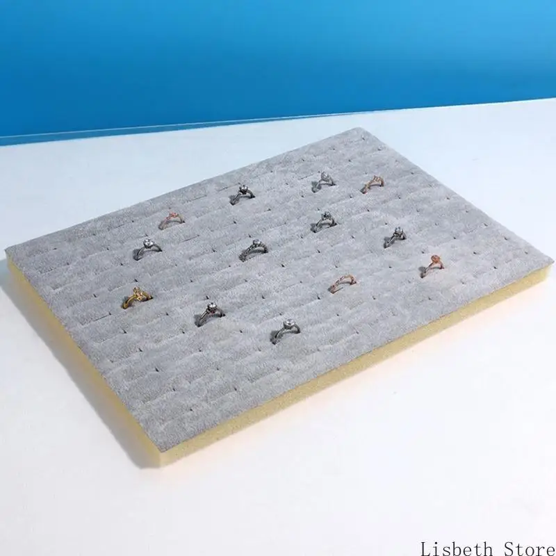 

124A Rings for Jewelry Display and Cases Retail Travel 100 Slot Foam Insert Earring Holder for Drawers Inserts