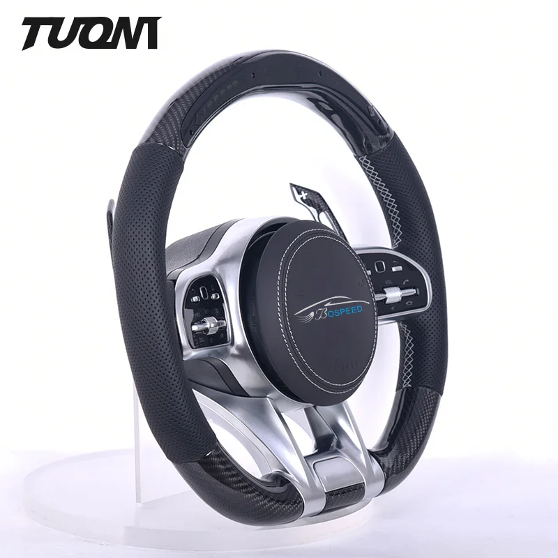 

Upgrade Leather Suede Carbon Fiber Led Steering Wheel For Mercedes Benz W205 AMG W212 W213 CLA C300 Racing Cars Heated Custom