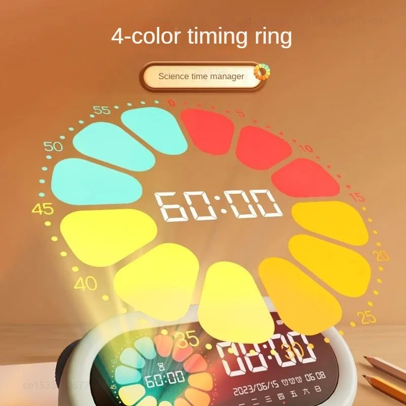 Imagem -02 - Xiaomi-despertador Automático Inteligente Multifuncional Temporizador m & g Tela Grande hd Vibração Silenciosa Resistência Longa Recarregável